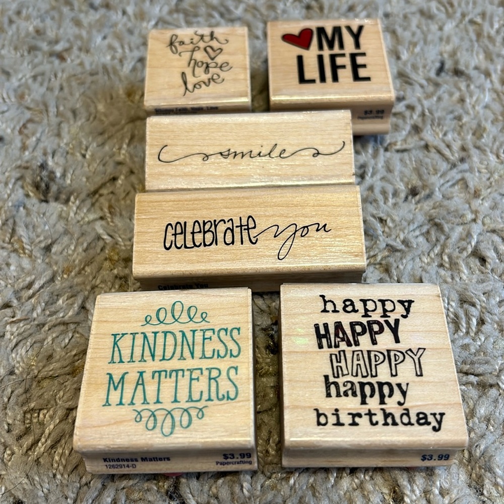 Set of six stamps by Stampabilities